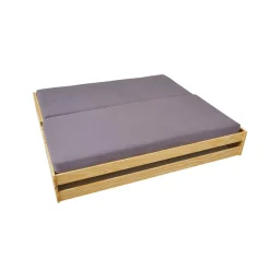 Canapé multifonction 90x200 bois naturel LORA