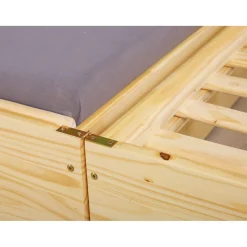 Canapé multifonction 90x200 bois naturel LORA