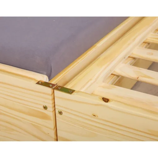 Canapé multifonction 90x200 bois naturel LORA