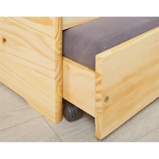 Canapé multifonction 90x200 bois naturel LORA