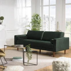 Canapé NOE 3 Places MADRID Vert Bouteille