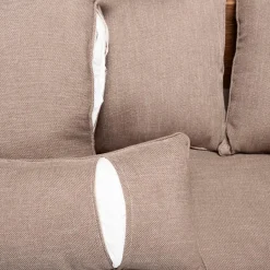 Canapé-lit bois Pin recyclé avec coussins