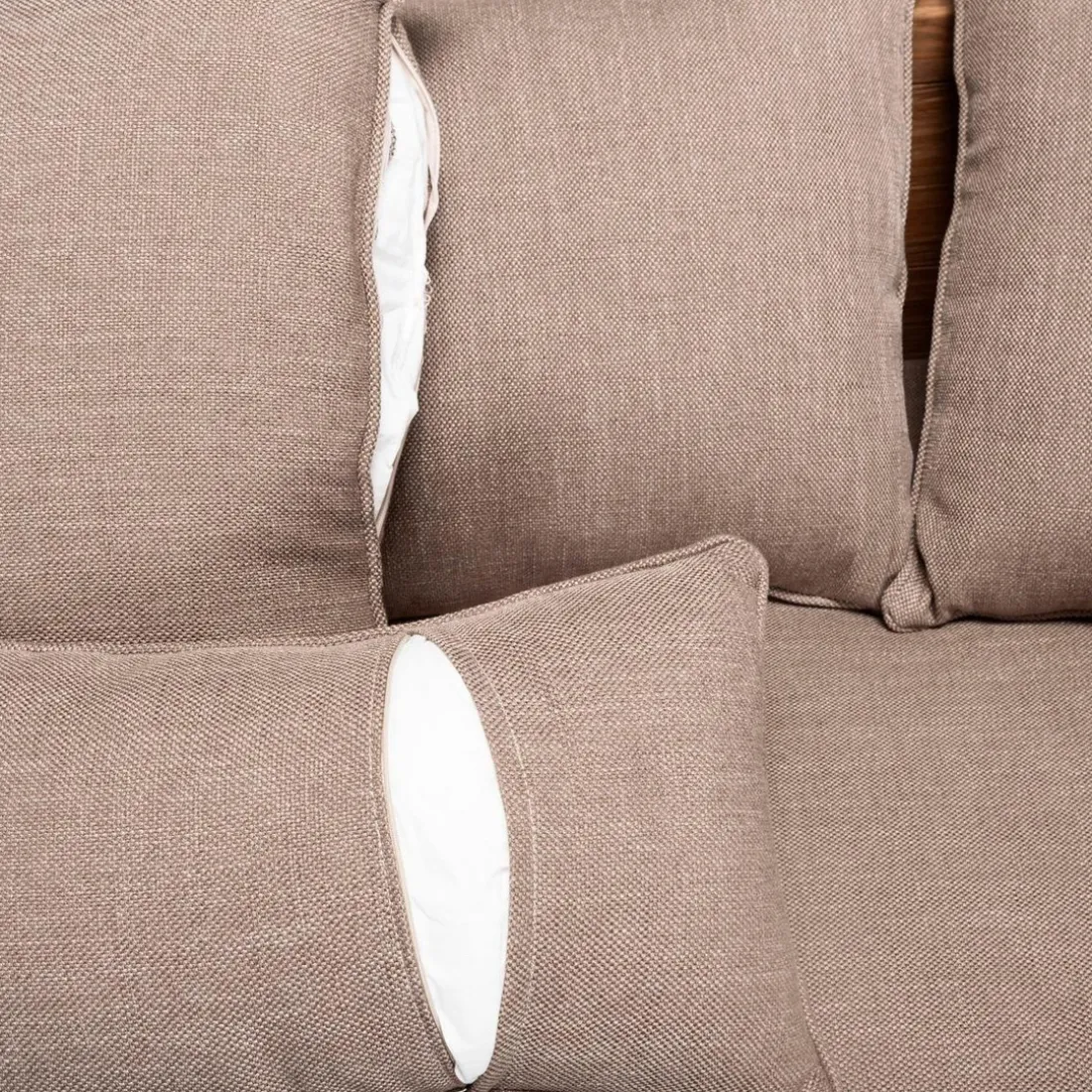 Canapé-lit bois Pin recyclé avec coussins