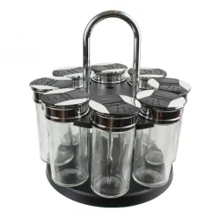 Carrousel epices 8 pots couvercle plastique HALLIE