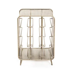 Casier à bouteilles métal doré