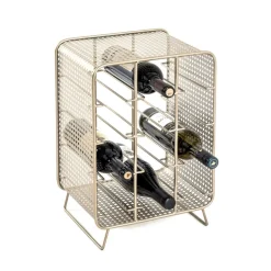 Casier à bouteilles métal doré