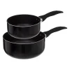 Casserole lot de 2 Induction 16et20cm noir en aluminium