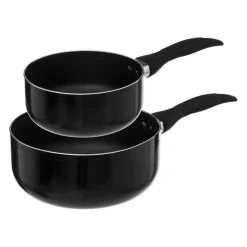 Casserole lot de 2 Induction 16et20cm noir en aluminium