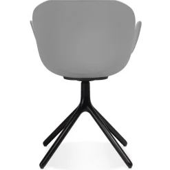 Chaise avec accoudoirs 'APODIS' grise en matière plastique