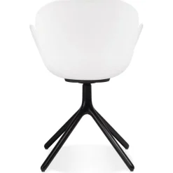 Chaise avec accoudoirs 'APODIS' blanche en matière plastique