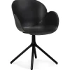 Chaise avec accoudoirs 'APODIS' noire en matière plastique