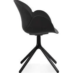 Chaise avec accoudoirs 'APODIS' noire en matière plastique