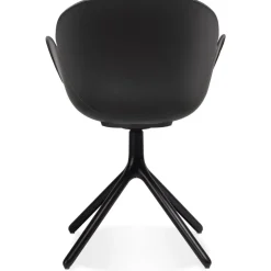 Chaise avec accoudoirs 'APODIS' noire en matière plastique