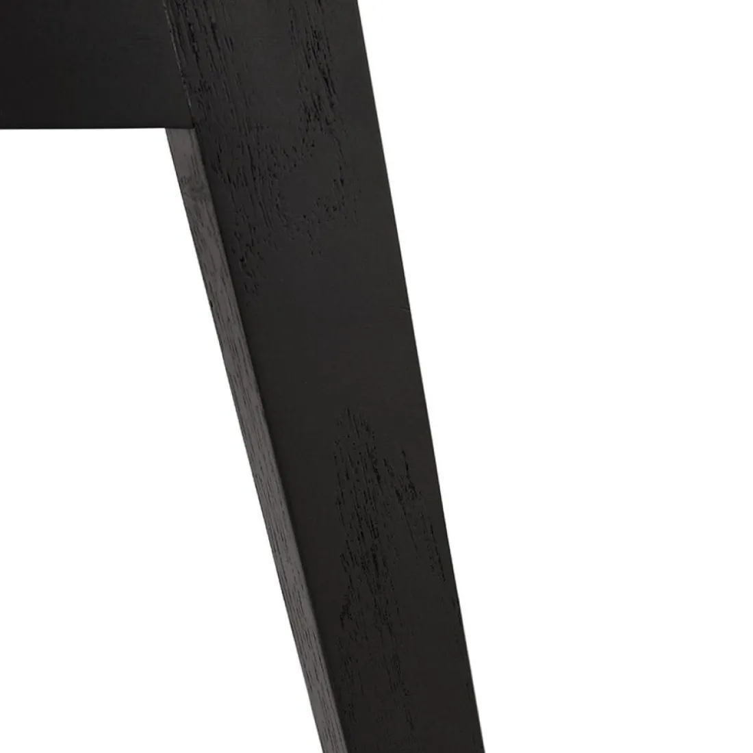 Chaise avec accoudoirs 'MISTRAL' noire avec pieds en bois noir