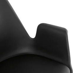 Chaise avec accoudoirs 'ZALIK' noire style scandinave