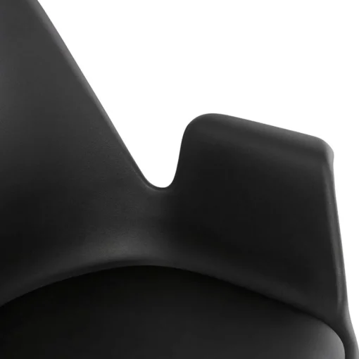 Chaise avec accoudoirs 'ZALIK' noire style scandinave