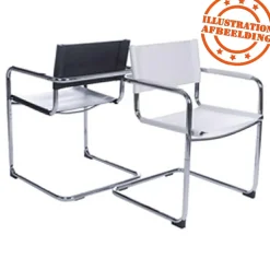 Chaise d'accueil visiteur 'KA' blanche pour bureau ou salle de réunion