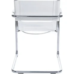 Chaise d'accueil visiteur 'KA' blanche pour bureau ou salle de réunion