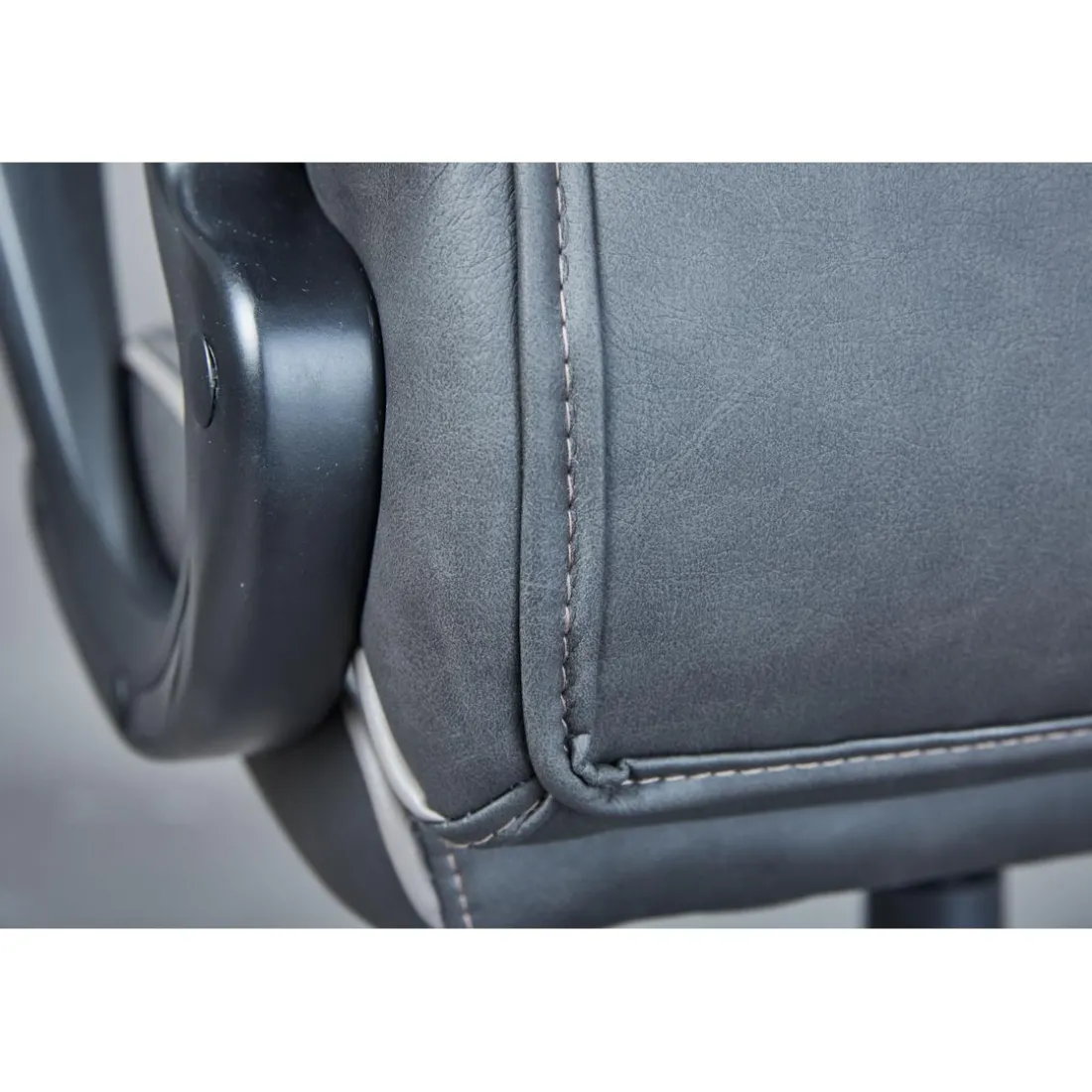 Chaise de Bureau à Hauteur Réglable Noir et Gris