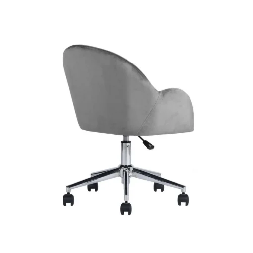 Chaise de bureau ajustable à roulettes en velours chiozza Gris