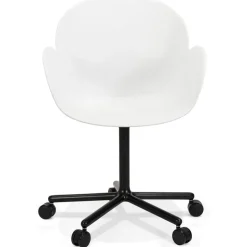 Chaise de bureau avec accoudoirs 'ORION' blanche