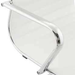 Chaise de Bureau blanc et chromé CHARMO