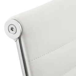 Chaise de Bureau blanc et chromé CHARMO
