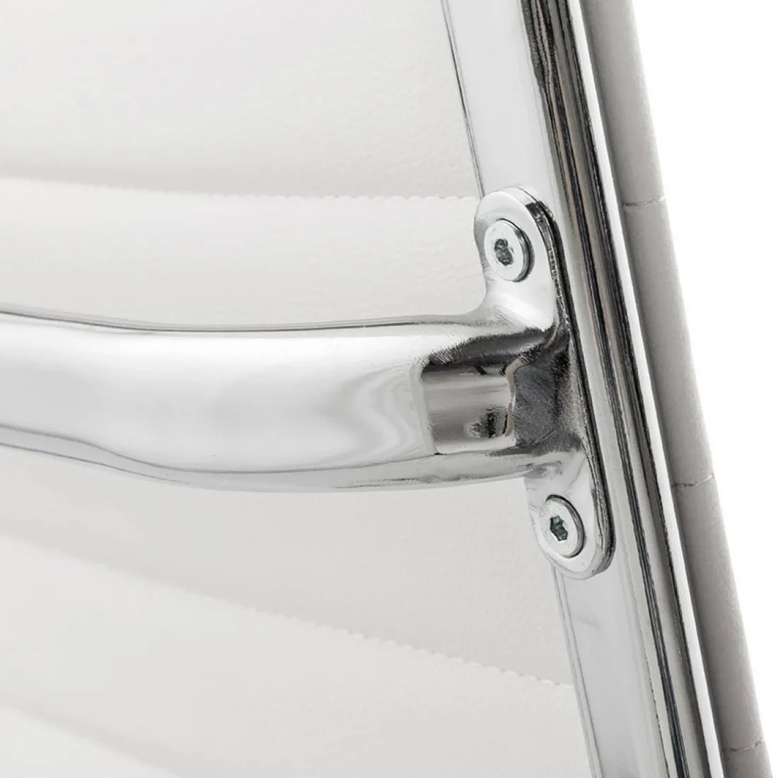 Chaise de Bureau blanc et chromé CHARMO