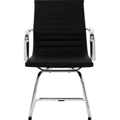 Chaise de bureau design 'GIGA' en matière synthétique noire