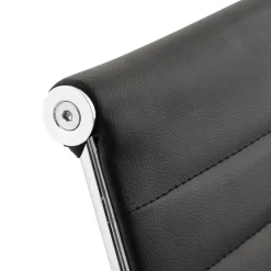 Chaise de bureau design 'GIGA' en matière synthétique noire