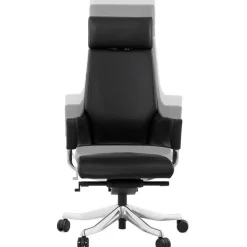 Chaise de bureau ergonomique cuir noir IVY