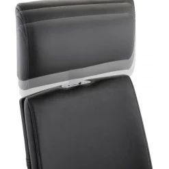 Chaise de bureau ergonomique cuir noir IVY