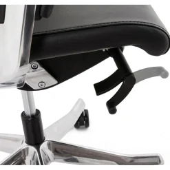 Chaise de bureau ergonomique cuir noir IVY