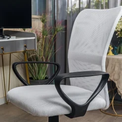 Chaise de bureau ergonomique réglable Blanc