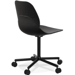 Chaise de bureau moderne 'MAGELLAN' noire sur roulettes