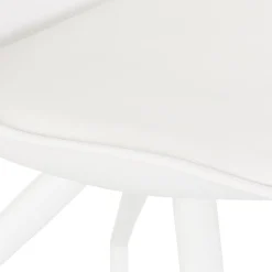 Chaise de bureau sur roulettes 'SKIN' blanche avec structure en métal blanc