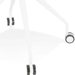 Chaise de bureau sur roulettes 'SKIN' blanche avec structure en métal blanc