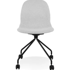 Chaise de bureau 'TAVIRA' en tissu gris clair
