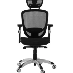 Chaise de bureau tissu noir design BURBLE