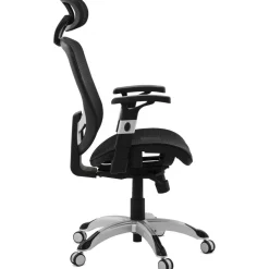 Chaise de bureau tissu noir design BURBLE