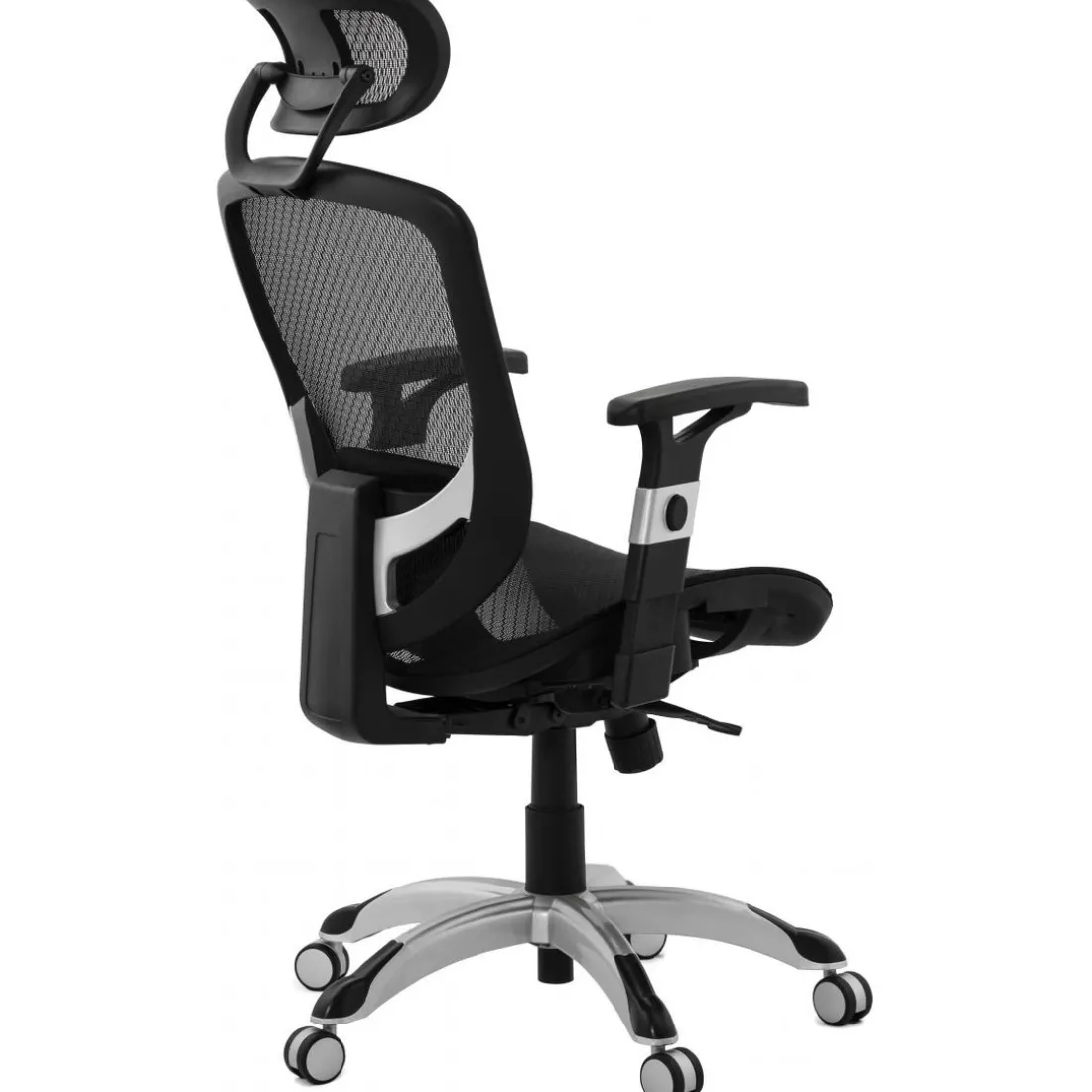 Chaise de bureau tissu noir design BURBLE