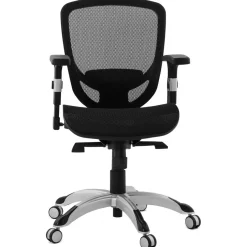 Chaise de bureau tissu noir design BURBLE