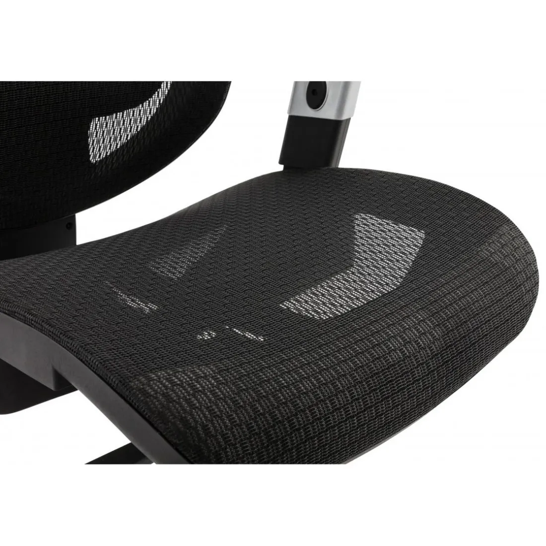 Chaise de bureau tissu noir design BURBLE