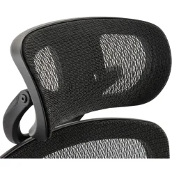 Chaise de bureau tissu noir design BURBLE