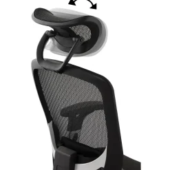 Chaise de bureau tissu noir design BURBLE