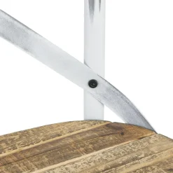 Chaise de cuisine 'RANCH' en bois finition Noyer effet vieilli