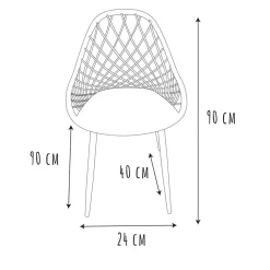Chaise de Jardin Croisillons Blanc