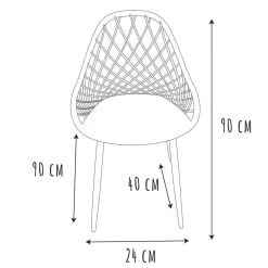 Chaise de Jardin Croisillons Terracotta