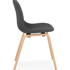 Chaise de salle à manger 'CELTIK' en tissu gris style scandinave