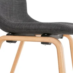 Chaise de salle à manger 'CELTIK' en tissu gris style scandinave